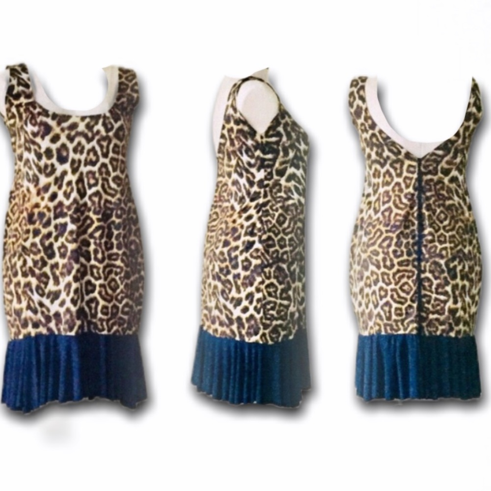 animal print leopard dress FITS sz 2x